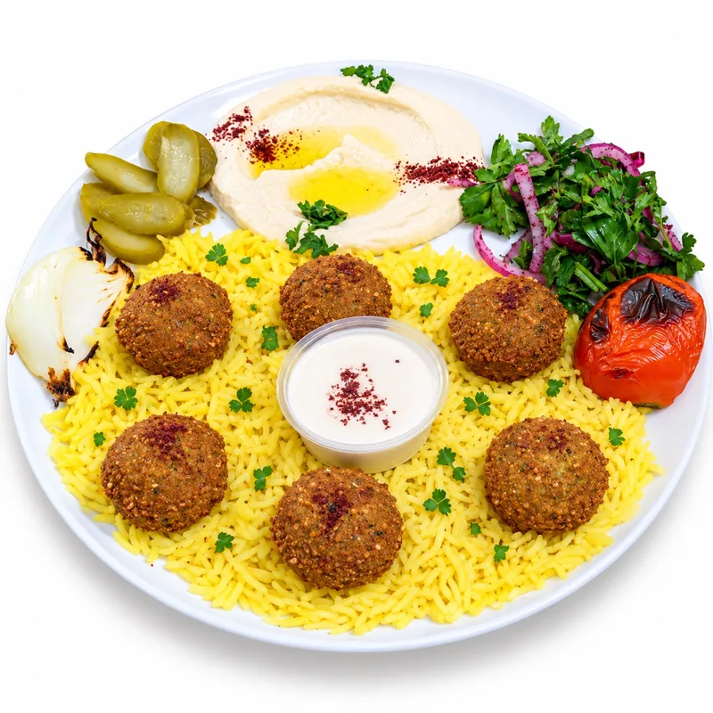 Falafel Plate With Rice